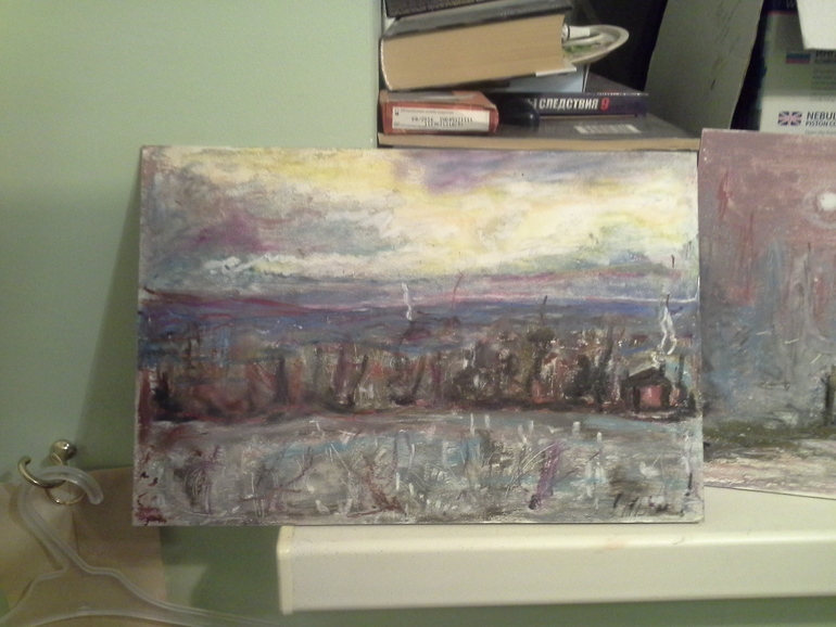 эксперименты с масляной пастелью