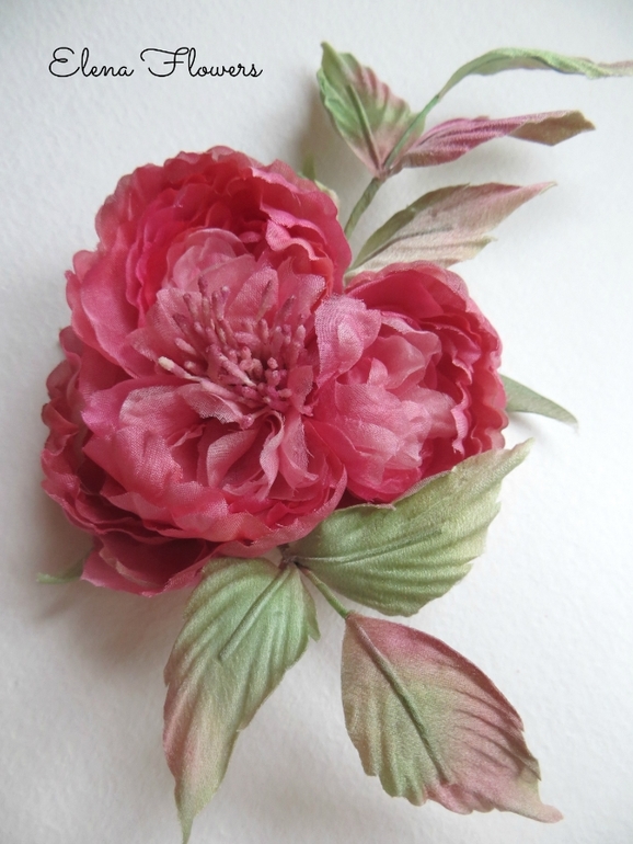 Староанглийская роза брошь "Love Story"