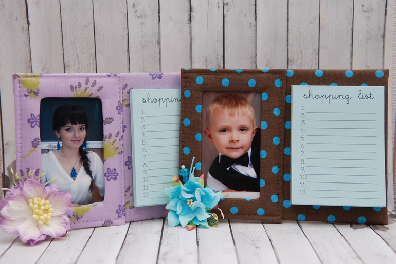 Мягкая фоторамочка с блоком для записи