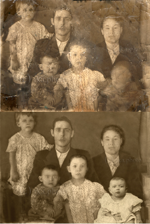 стерое фото (реставрация с элементами дорисовки)