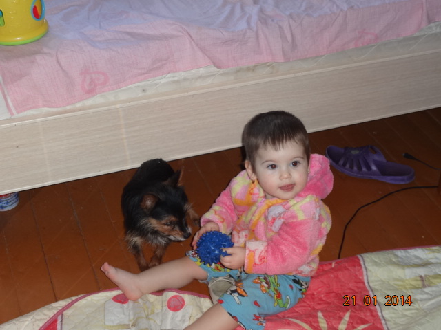 а моя крошка нашла себе новую игру