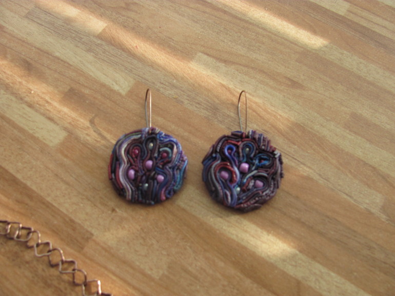 Бусы и серьги ручной работы. 110 гр. Чернигов. Украина.