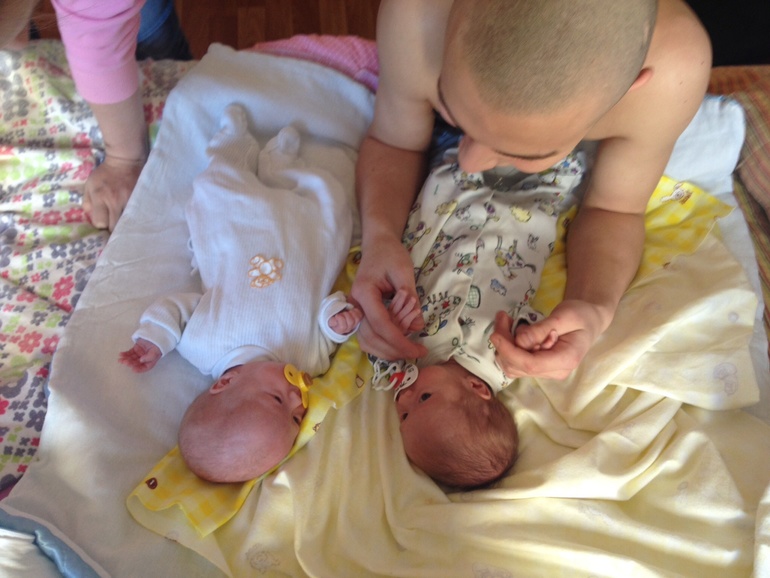 Вчера забрали Настиных деток)))