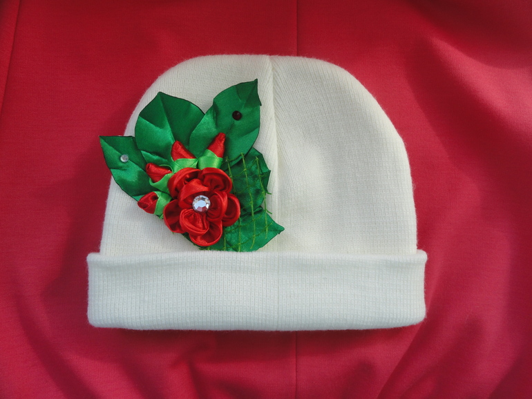 Цветочки для шапочек