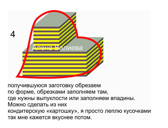 МК торт Сердце 3Д