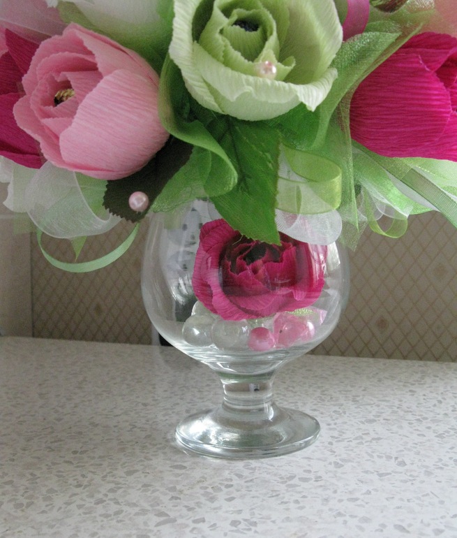 Букет на бокале.