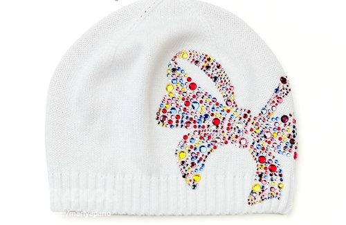 Весенние шапочки для девочки машинной вязки