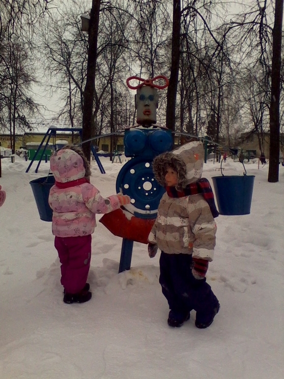 наши прогулочки в минус 13-15 градусов