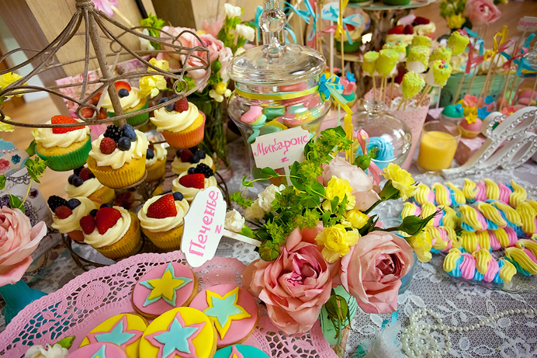 Wedding candy bar flowers. Свадебный сладкий стол ЦВЕТЫ.