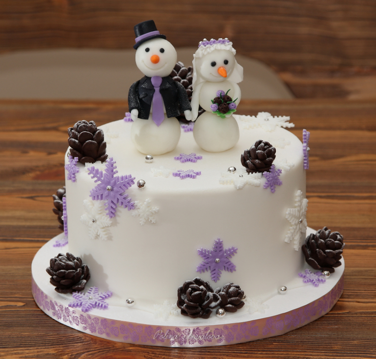 Свадебный со снеговиками