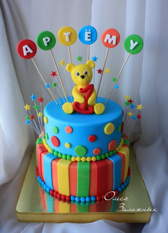 Торт "Детский полосатик" )))