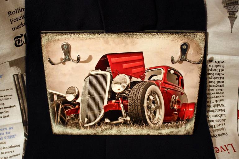 Ключница "Ретро-автомобиль")