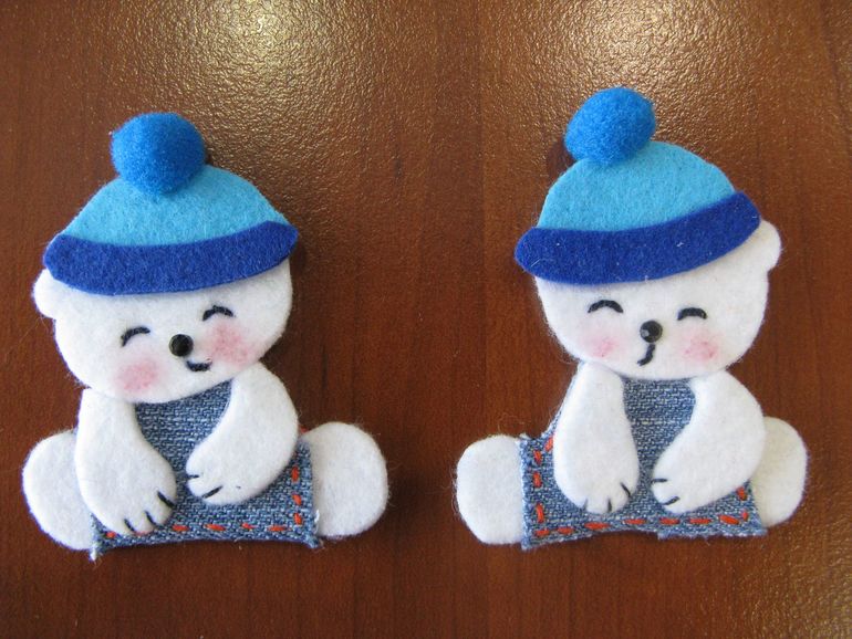 Мишки на валенки