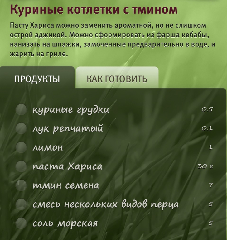 Куриные котлеты с тмином