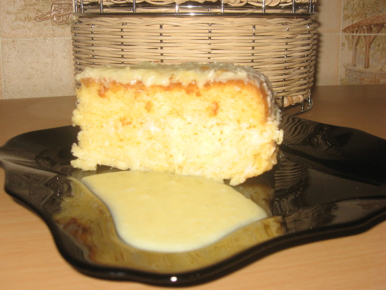 Манник кокосовый на йогурте с нежным кремом *Рафаэлло*