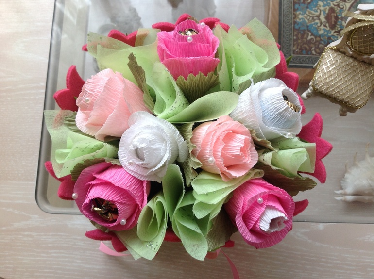 Букетики первые мои)))