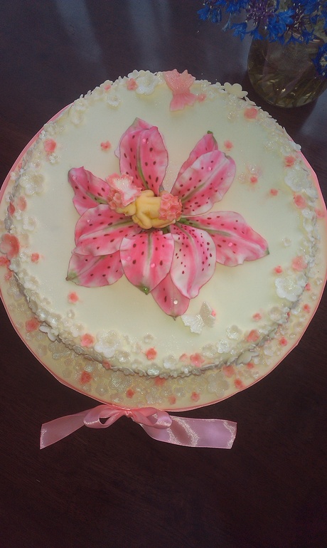 Тортик на рождение племянницы мужа. : ) Как вам девчата?