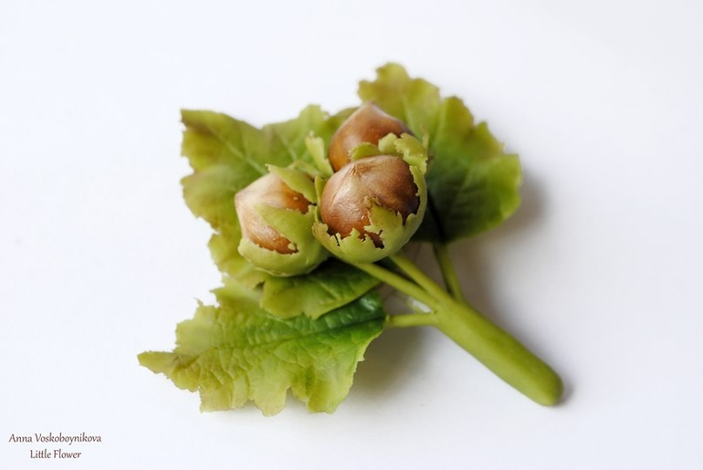 Брошь "Лесной орех"