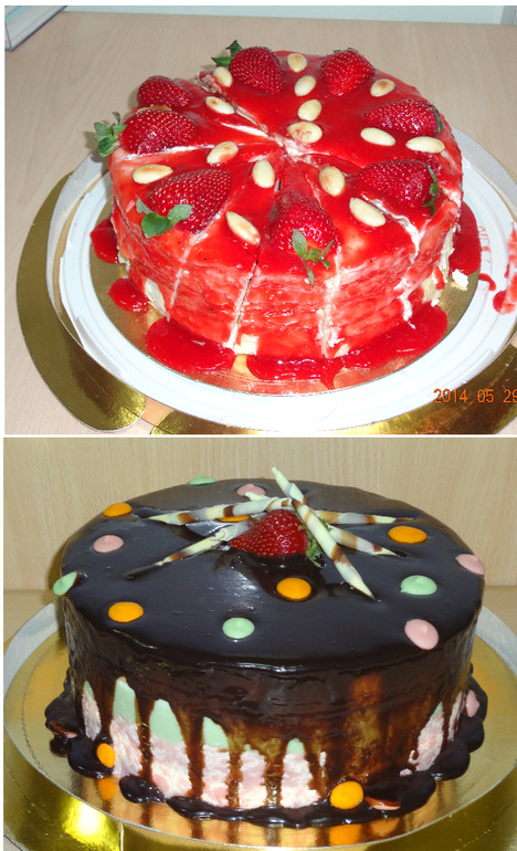 блинный торт, три шоколада (клубника, лайм, апельсин)