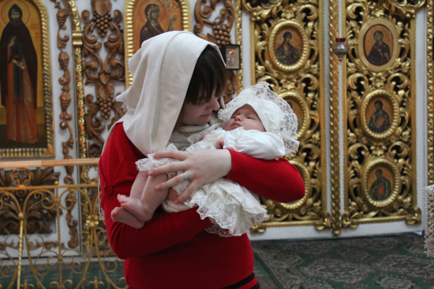 Покрестили Ангелину.