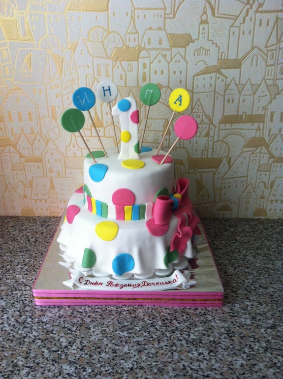 Торт для девочке,"Как приручить дракона",и в горошек