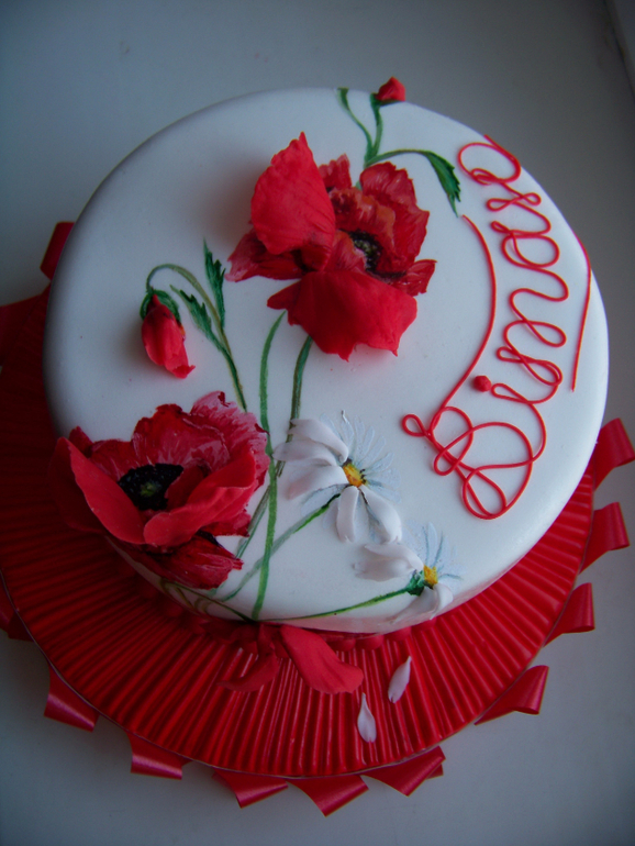 торт с маками