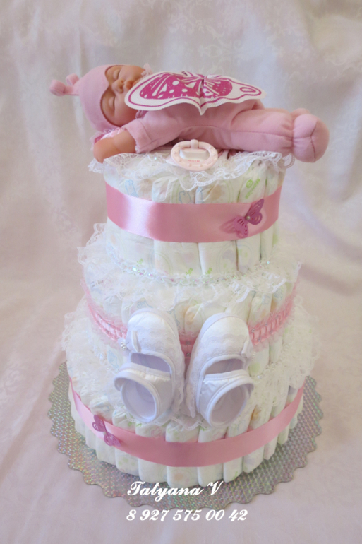 Тортики из памперсов