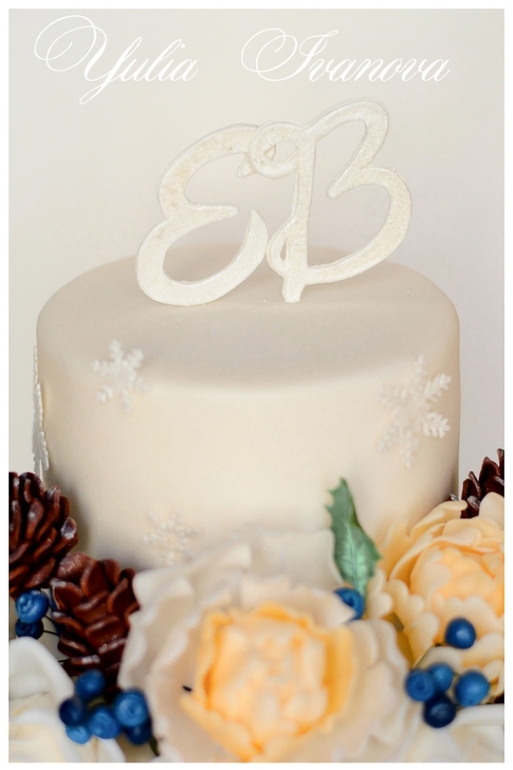 Зимний свадебный торт!