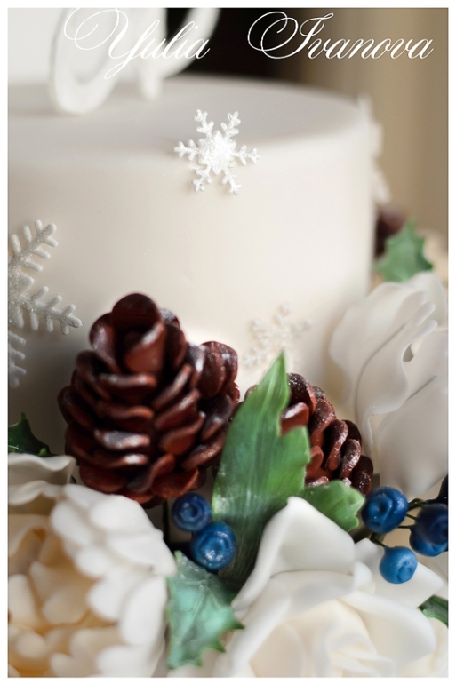 Зимний свадебный торт!