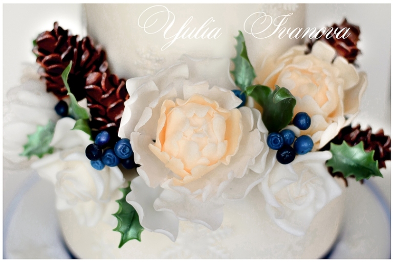 Зимний свадебный торт!