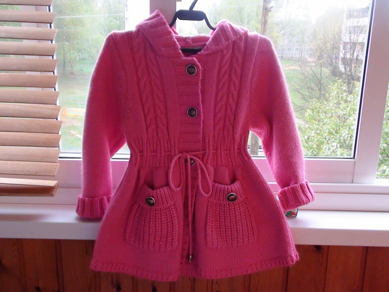 Теплая кофта-пальто....