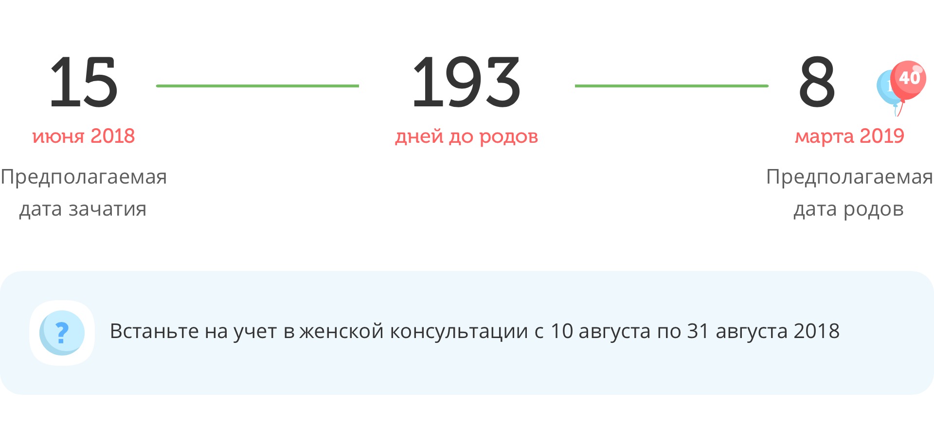 Калькулятор даты родов