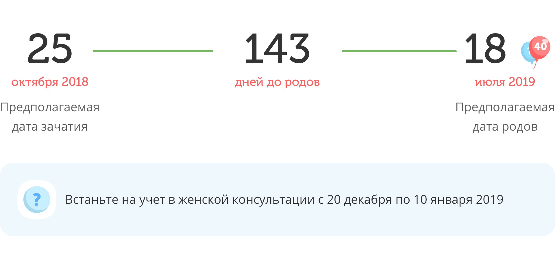 Калькулятор даты родов