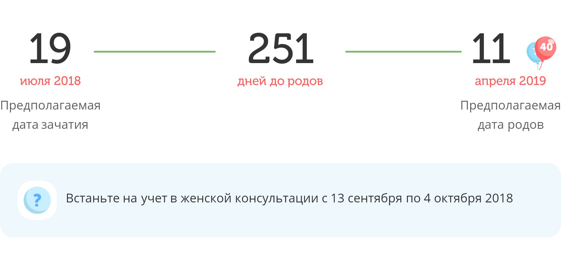 Калькулятор даты родов