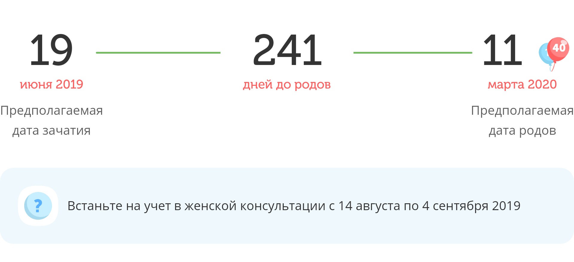 Калькулятор даты родов
