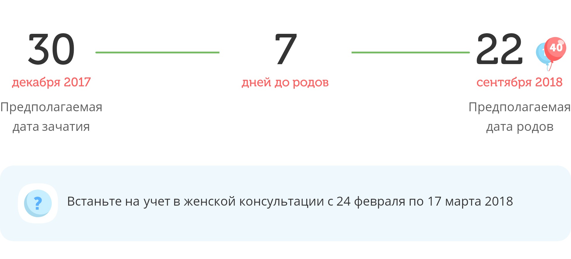 Калькулятор даты родов