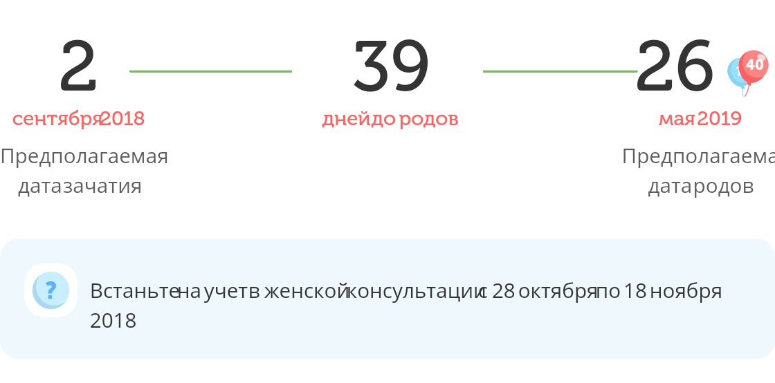 Калькулятор даты родов