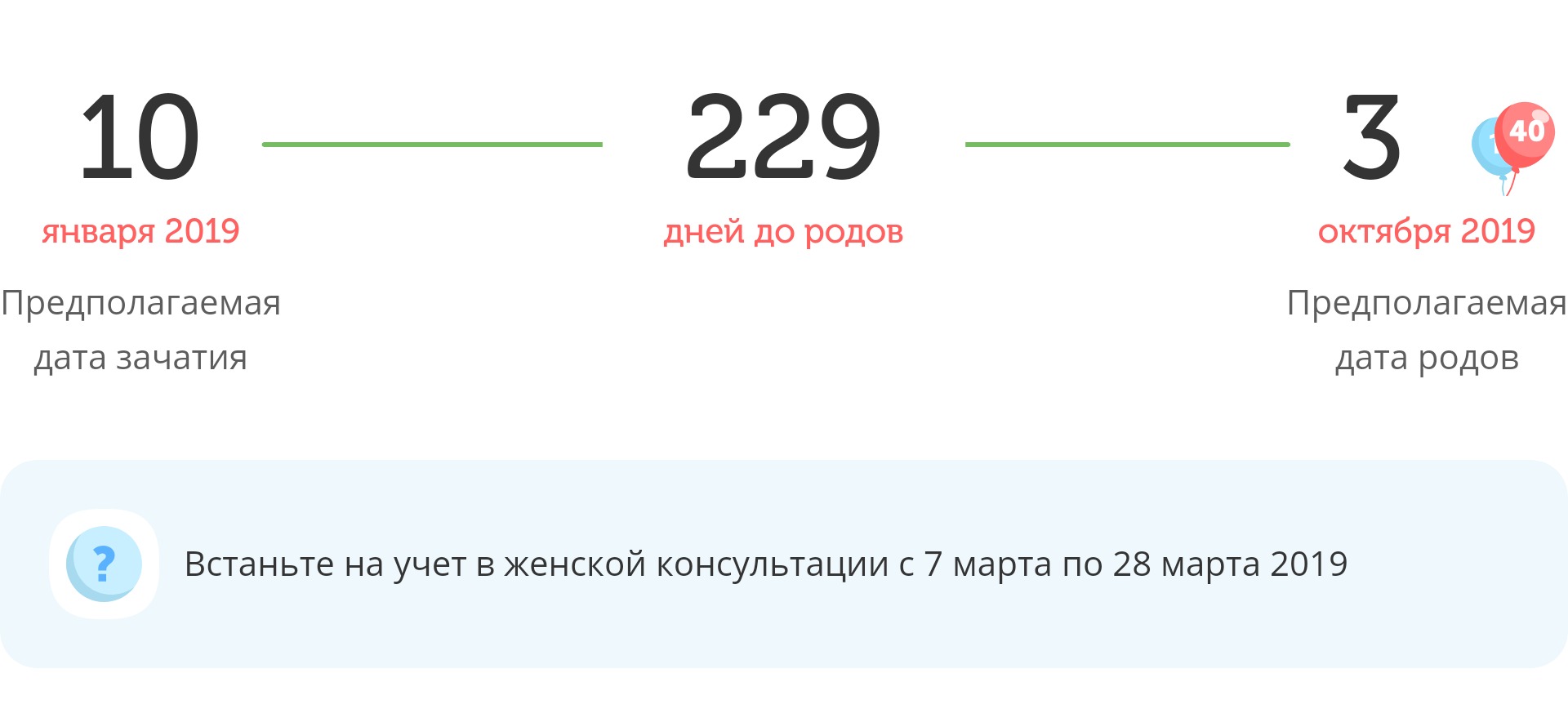 Калькулятор даты родов