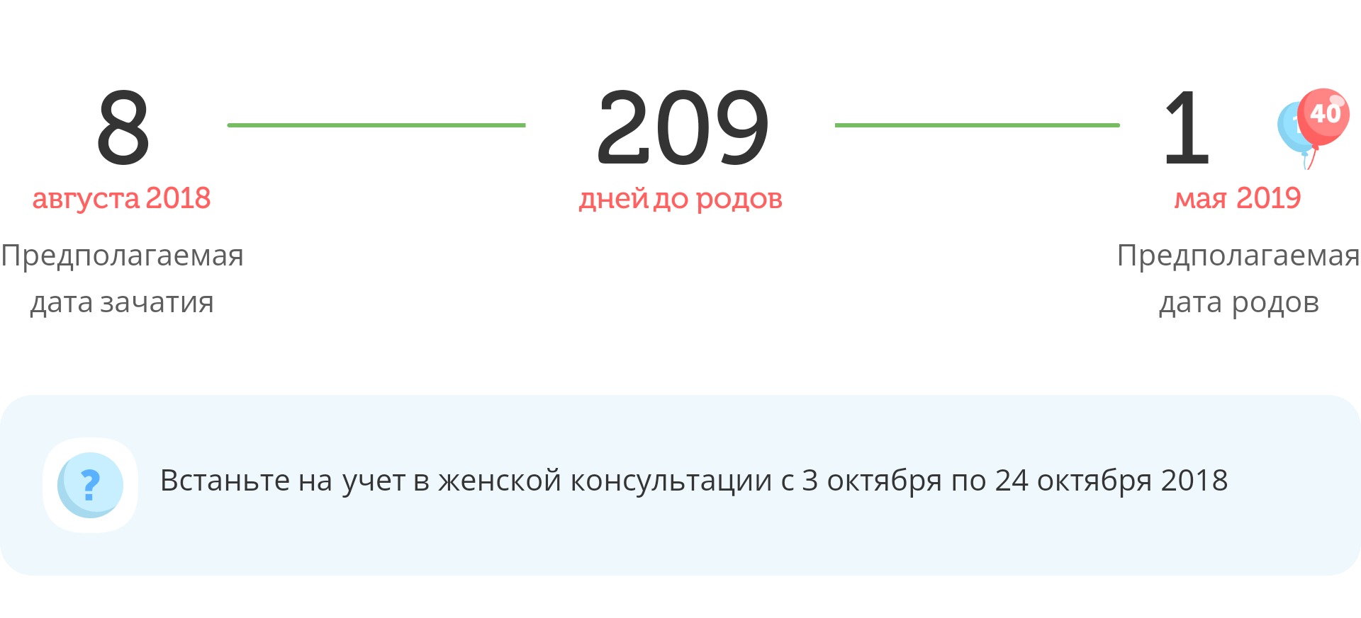 Калькулятор даты родов