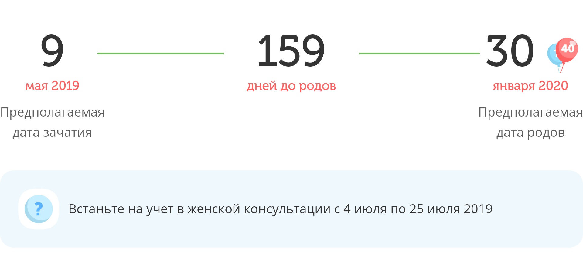 Калькулятор даты родов