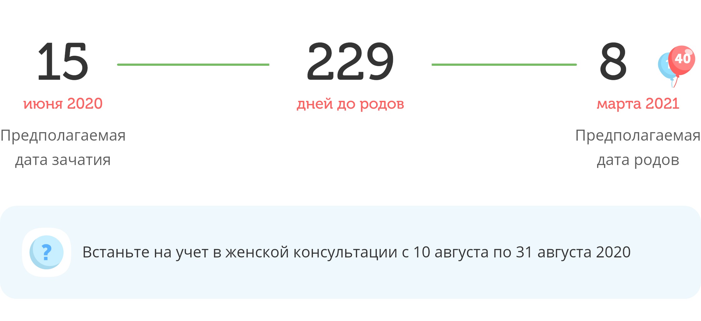 Калькулятор даты родов