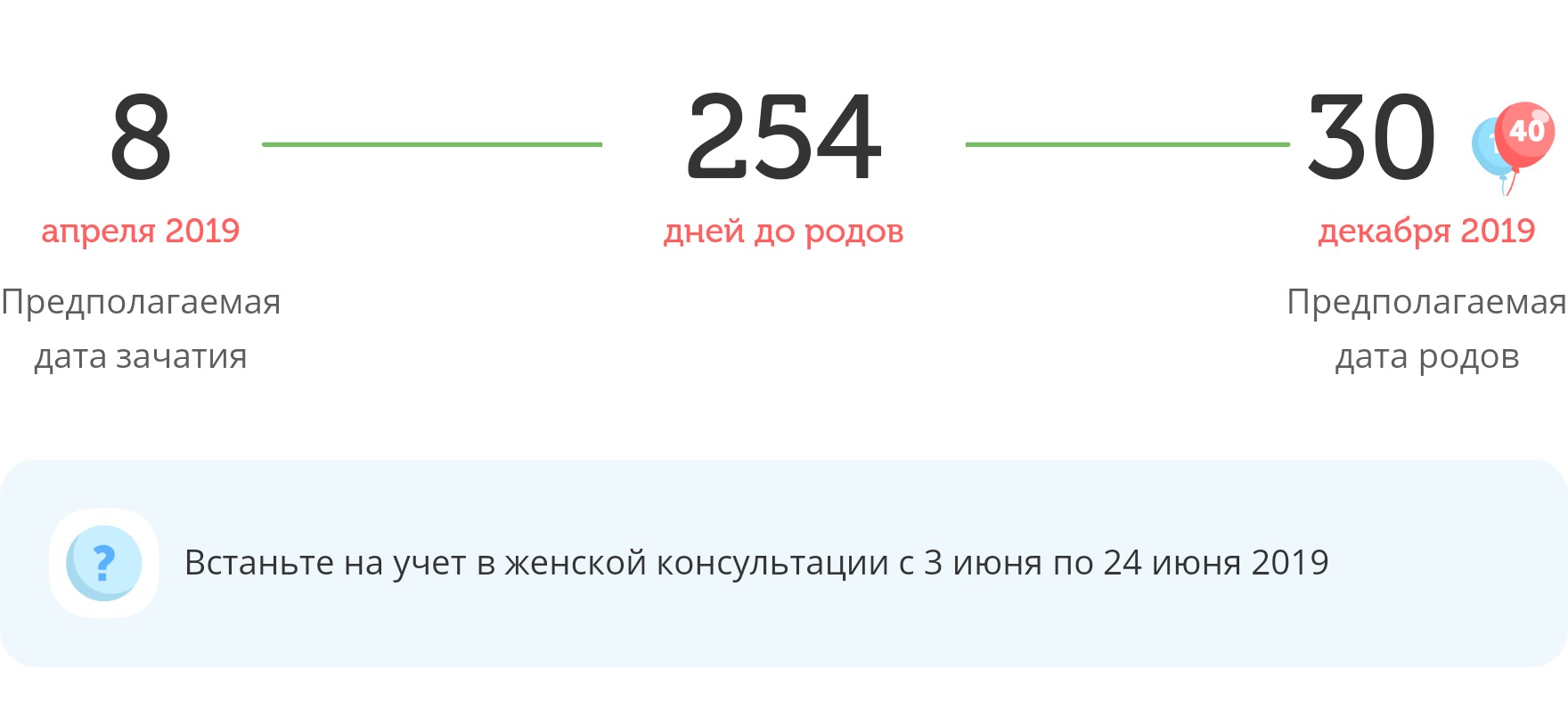 Калькулятор даты родов