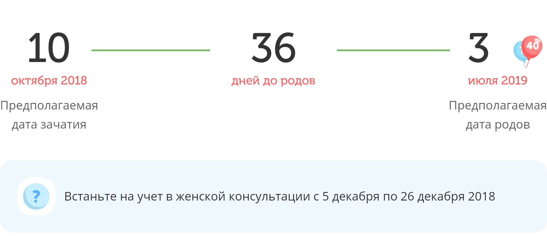 Калькулятор даты родов
