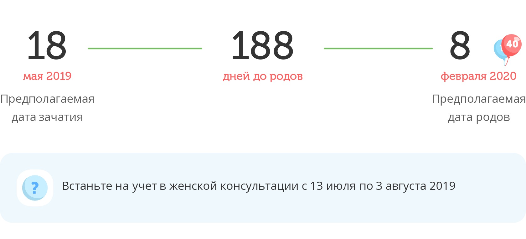 Калькулятор даты родов