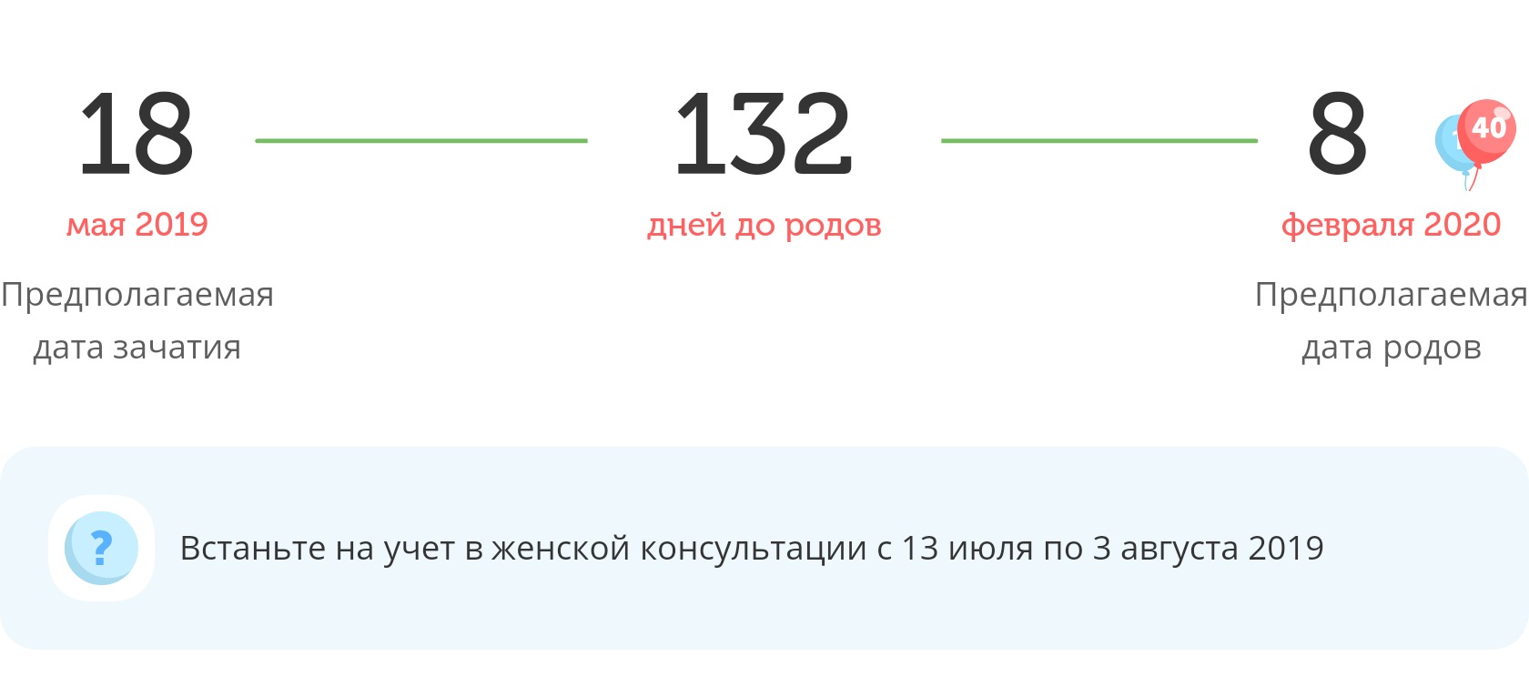 Калькулятор даты родов