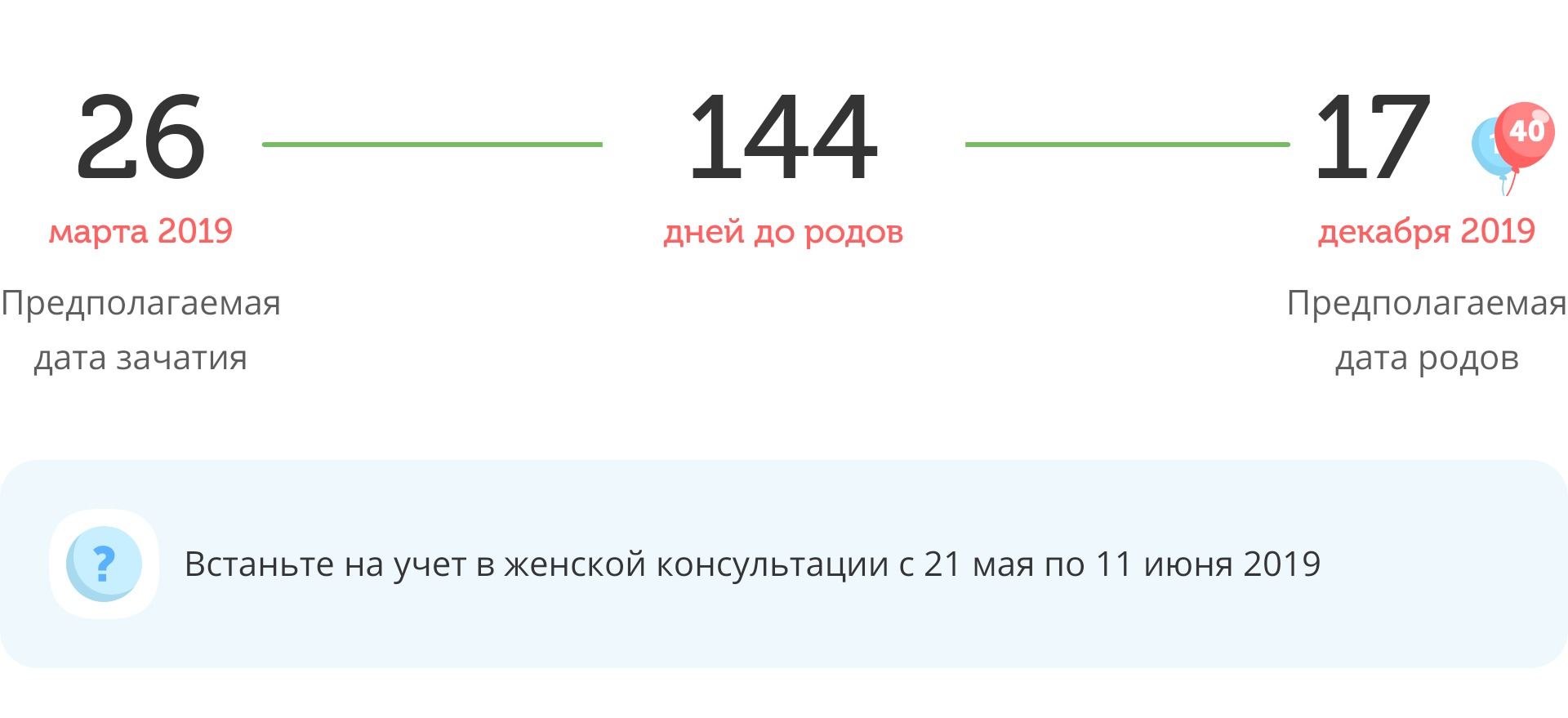 Калькулятор даты родов