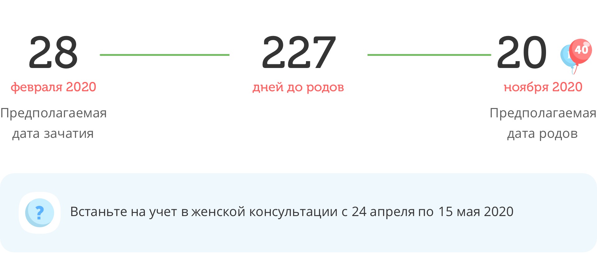 Калькулятор даты родов