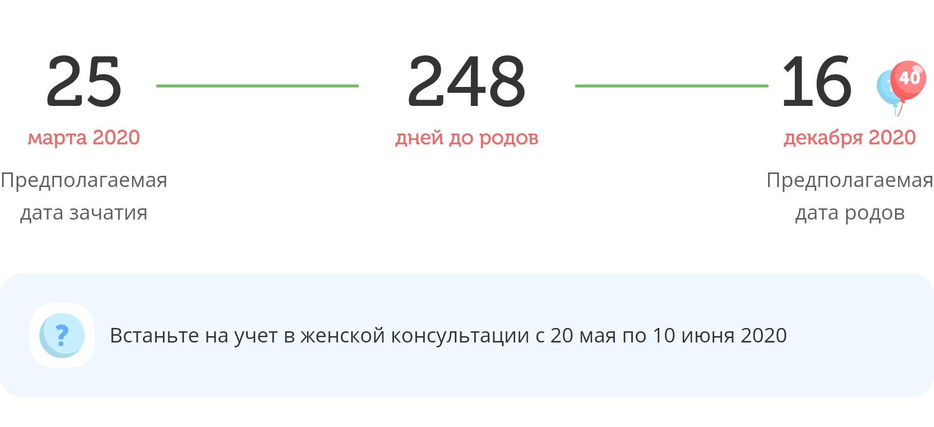 Калькулятор даты родов