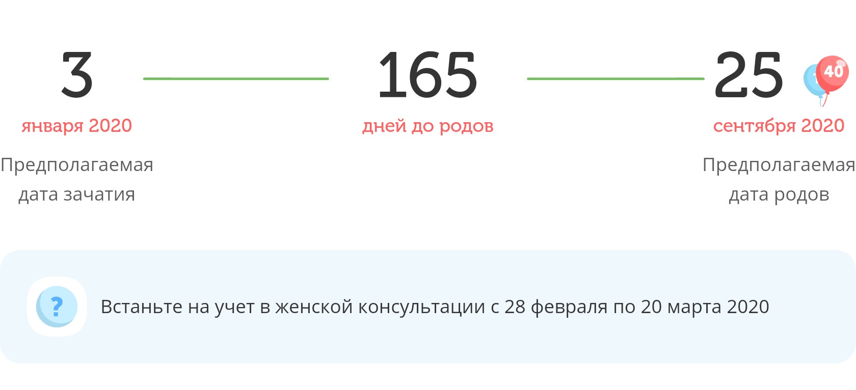 Калькулятор даты родов