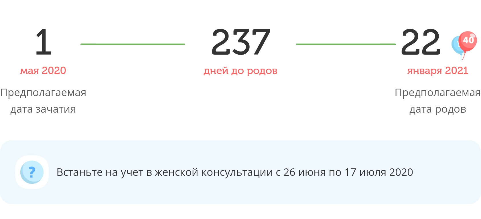 Калькулятор даты родов